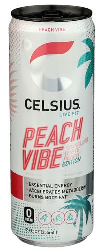 Celsius Peach Vibe Sparkling Energy Drink