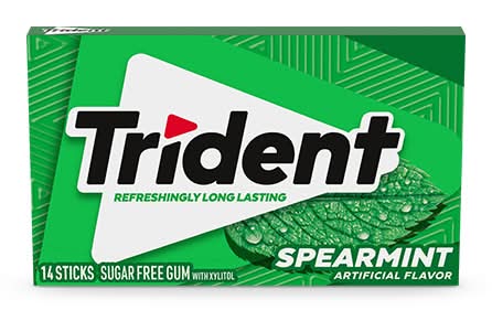 Trident Sugar Free Chewing Gum, Freshmint (14 ct)