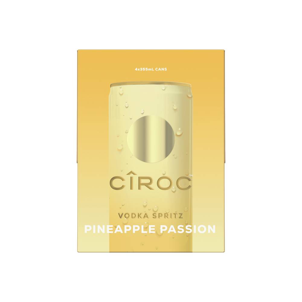 Ciroc Vodka Spritz Pineapple Passion Vodka (4 pack, 12 fl oz)