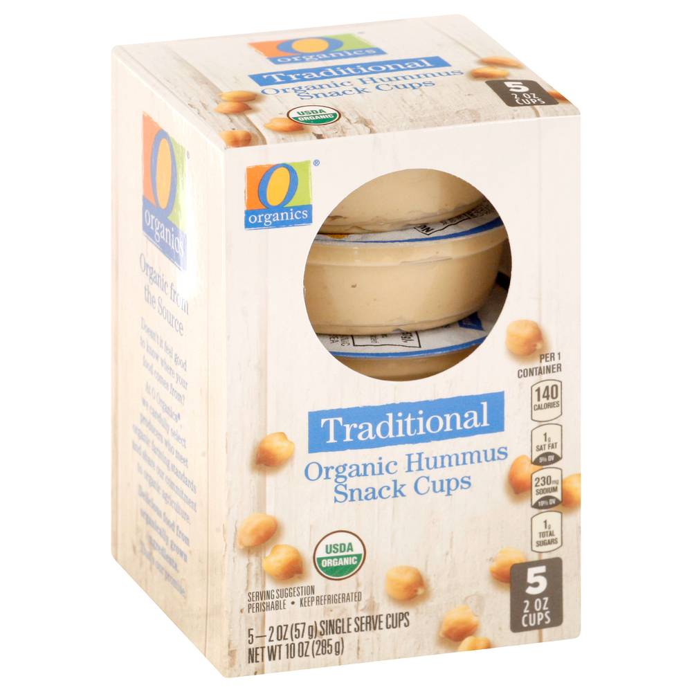 O Organics Traditional Hummus Snack Cups (10 oz)