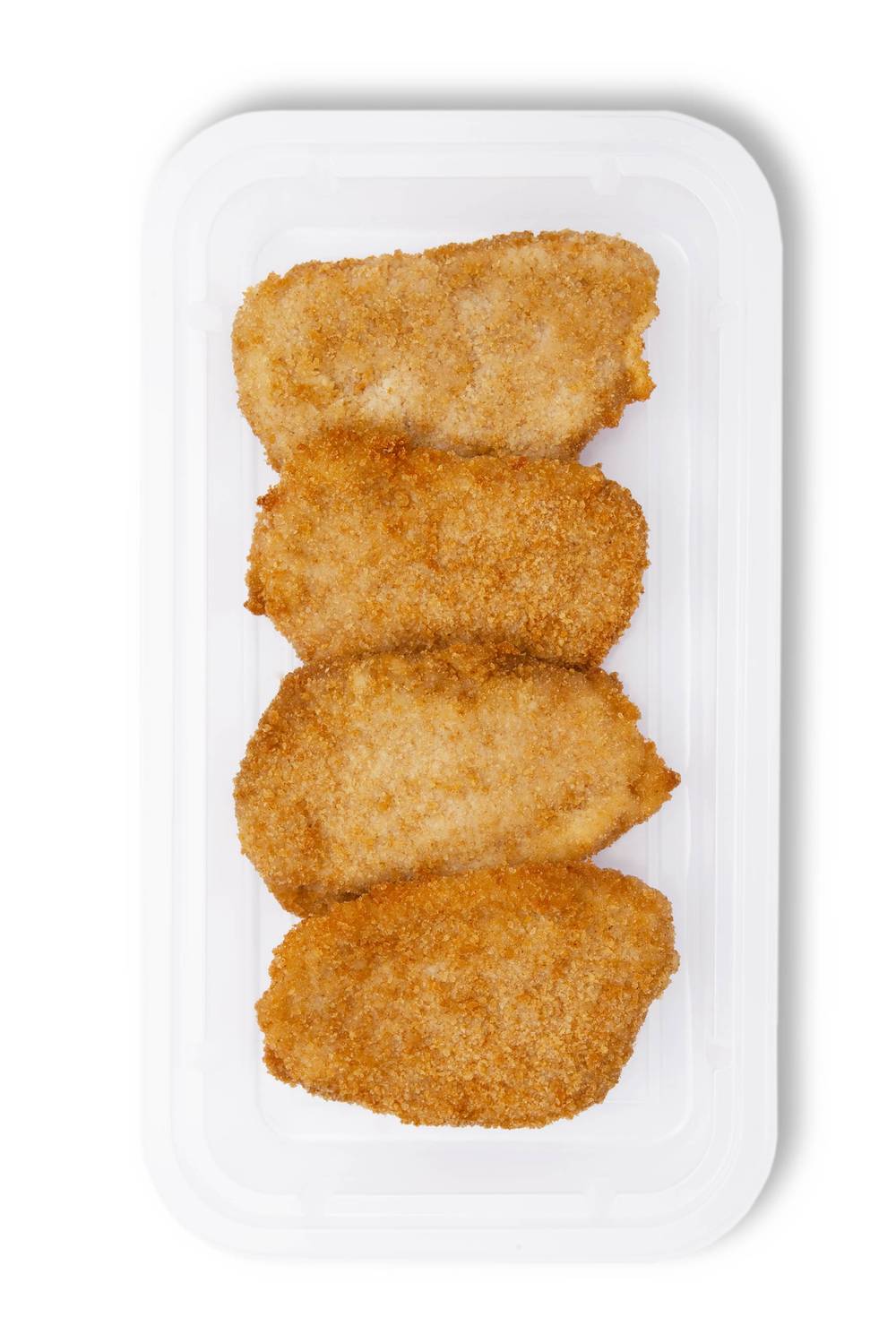 Libritos de lomo empanados rellenos de jamón y queso (4 un)