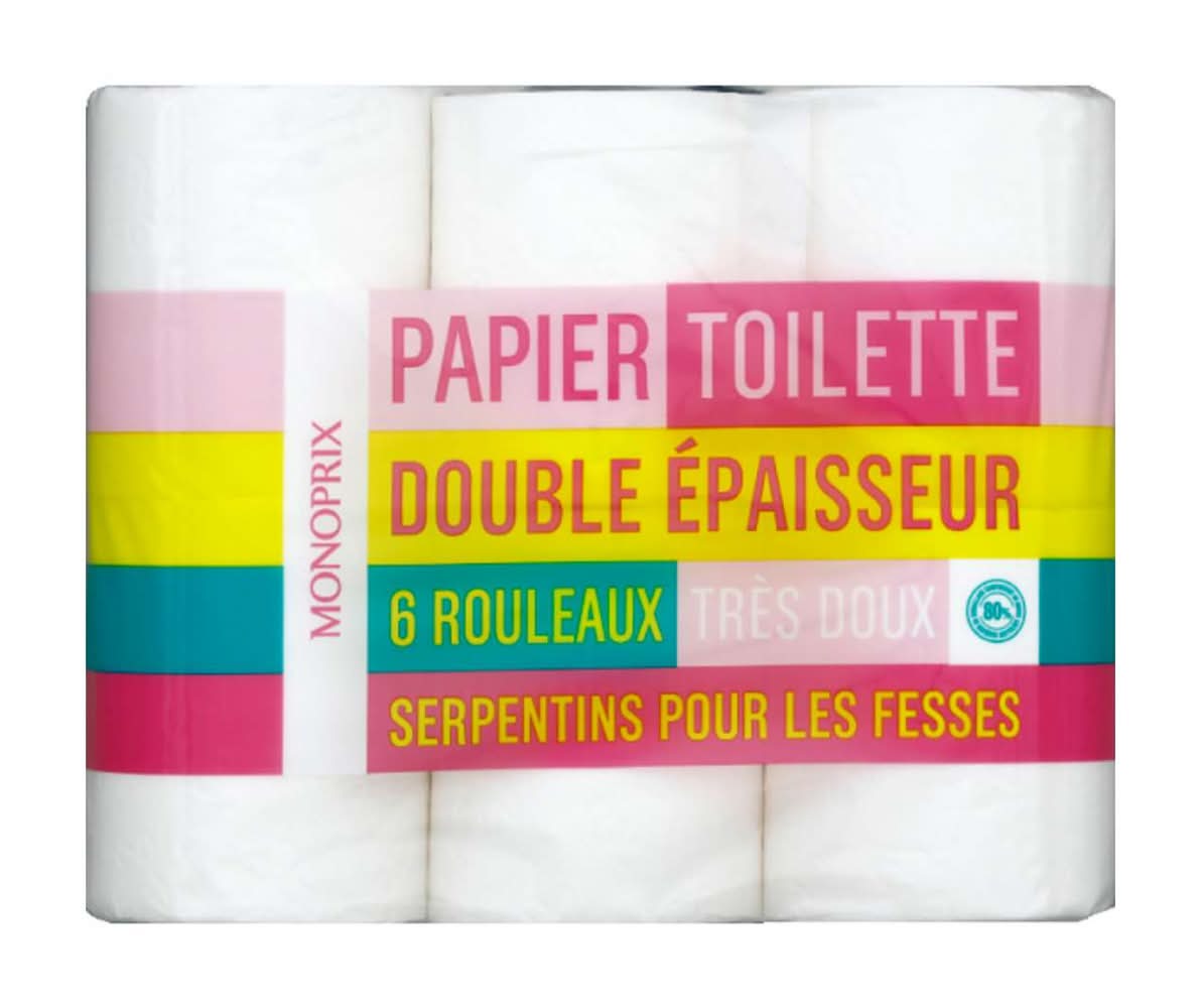 Monoprix - Rouleaux de papier toilette double épaisseur (6)