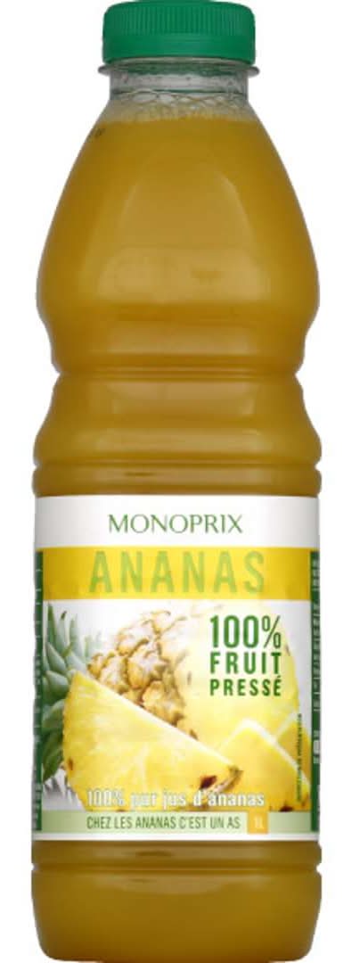 Monoprix - Pur jus de fruit, ananas (1L)