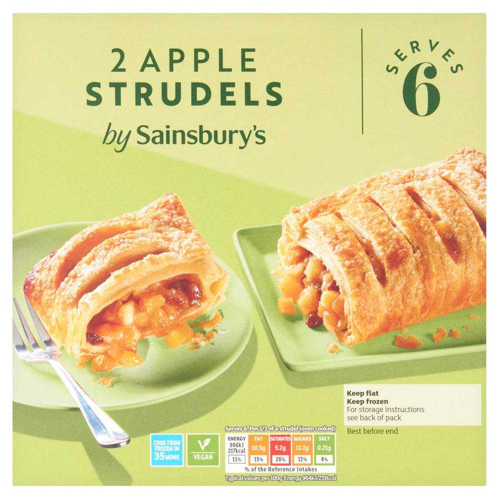 Sainsbury's Apple Strudel x2 600g (Serves 6)