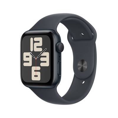 Apple Watch SE GPS (2024) 44mm Midnight Aluminum Case with Midnight Sport Band - M/L