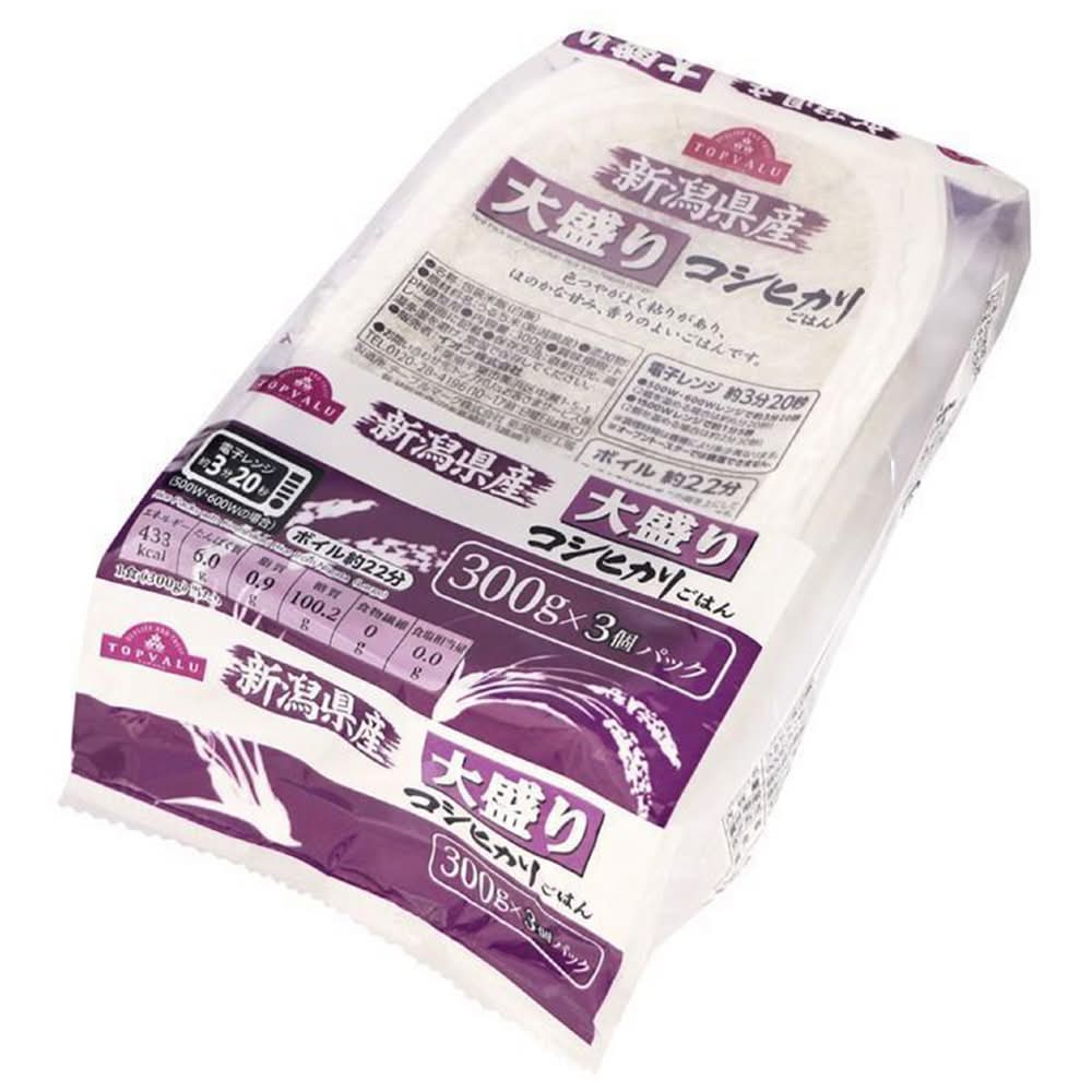 トップバリュ 大盛りごはん 新潟県産コシヒカリ (300g x 3)