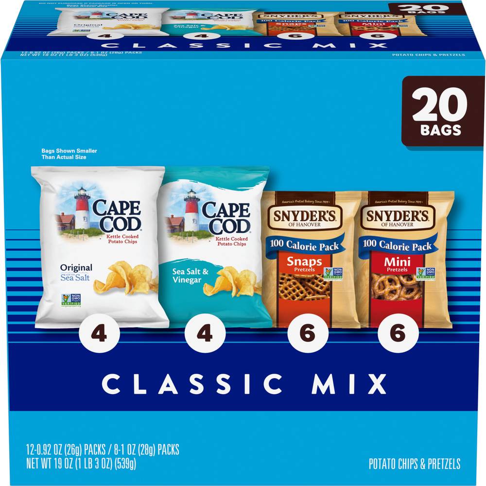 Snyder's Of Hanover Classic Mix Variety pack Snack Bags