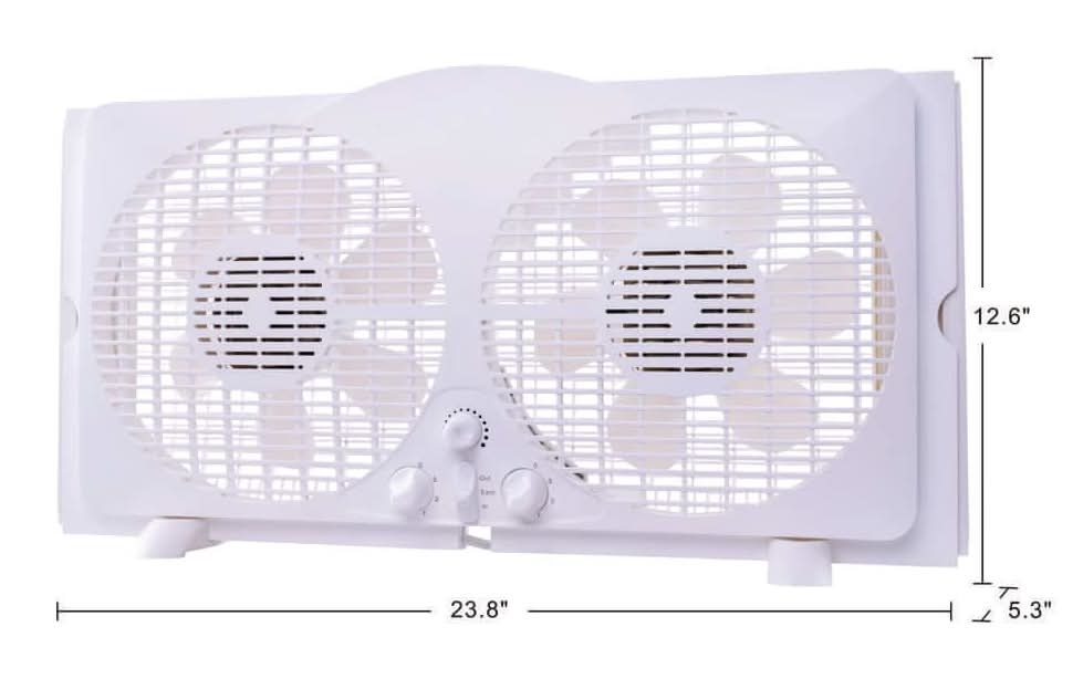 Hampton Bay 9 In. Twin Window Fan