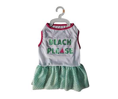 PET Beach Please Dress For Dogs, M, Green