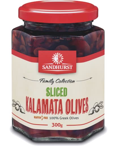 Sandhurst Olives Sliced Kalamata (300g)