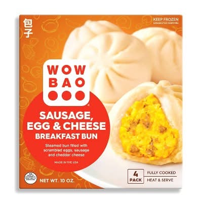 Wow Bao Sausage Egg & Cheese Frozen Breakfast Buns (10 oz, 4 ct)