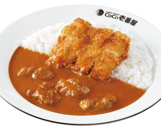 バターチキンカレー＋パリパリチキン Butter chicken curry with lightly crisped chicken