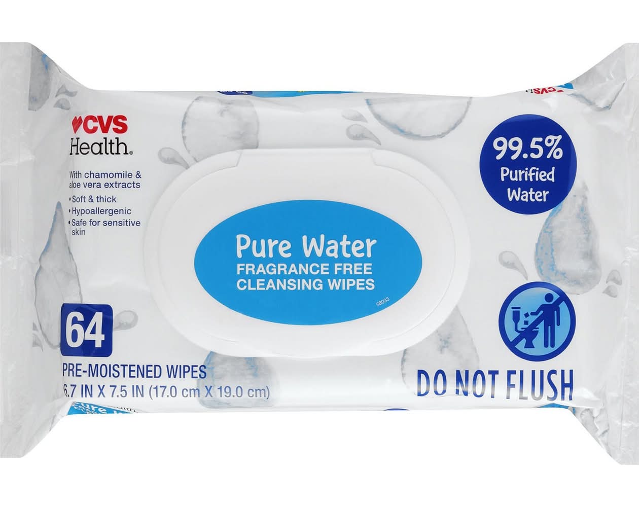 Cvs Pure Water Baby Wipes, 64 Ct