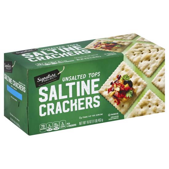 Signature Select Kitchens Crackers Saltine Unsalted Tops (16 oz)