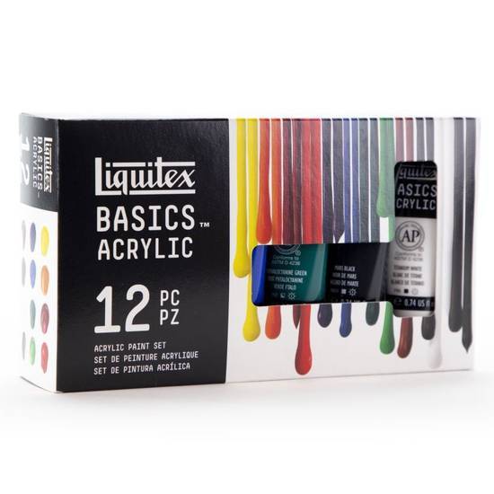 Liquitex Basics Acrylic (set of 12)