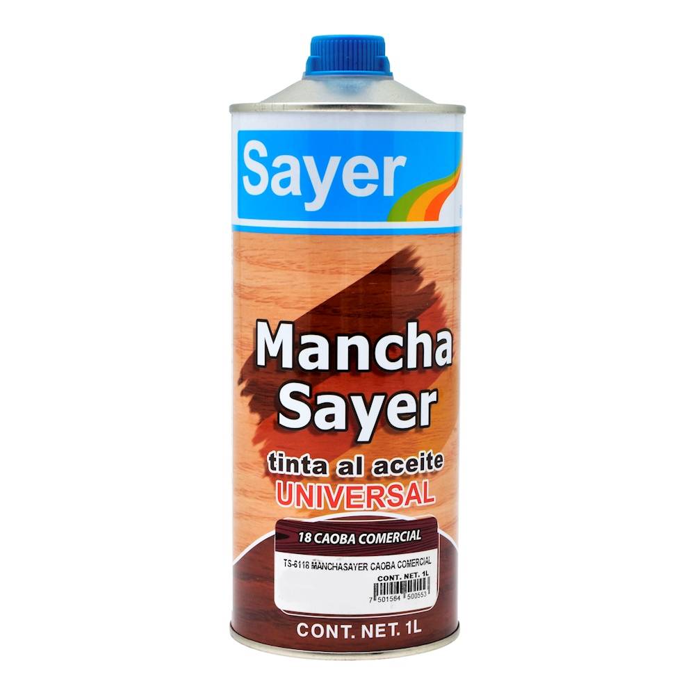 Sayer lack tinta al aceite universal mancha caoba comer ts-6118 (botella 1 l)
