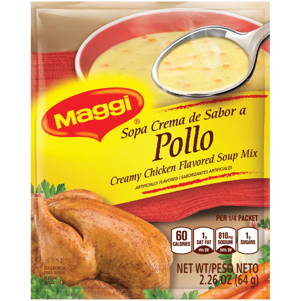 Maggi Creamy Chicken Flavored Soup Mix 2.26 Oz (64 G) English Spanish