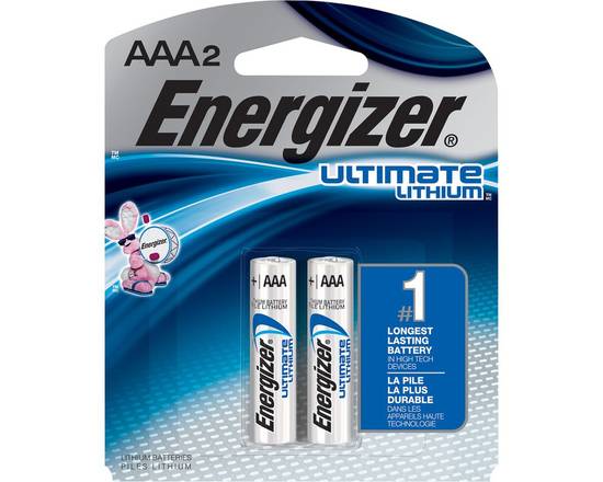 Energizer · Piles au lithium AAA, Ultimate Lithium (2 un) - Ultimate Lithium AAA batteries (2 units)