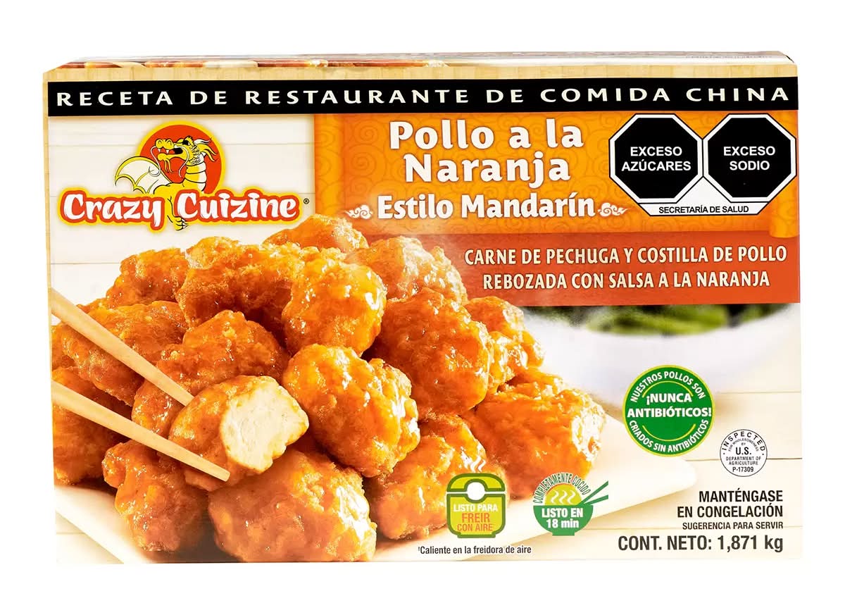 Crazy Cuizine · Pollo a la naranja estilo mandarín congelado (1,87 kg)
