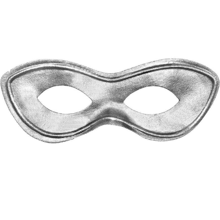 Party City Domino Mask, Silver