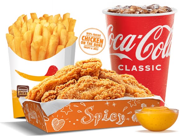 3x Jack’s Fried Chicken Ribs Value Meal Large