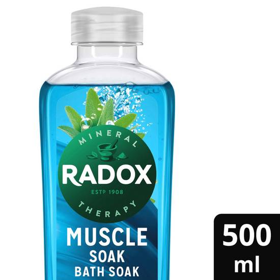 Radox Muscle Soak Bath Soak Clay Sage & Sea Minerals 500ml