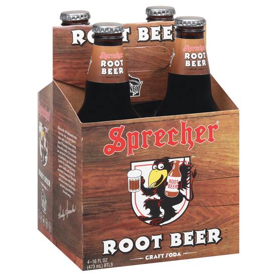 Sprecher Brewery Craft Soda Root Beer (4 ct, 16 fl oz)