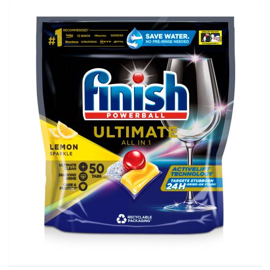 Finish Ultimate All in One Dishwasher Tablets Lemon (50 ct)