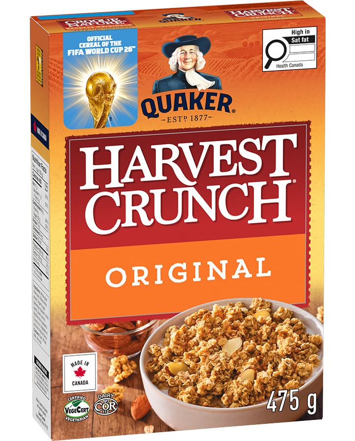 Quaker Harvest Crunch Original Granola Cereal (475 g)