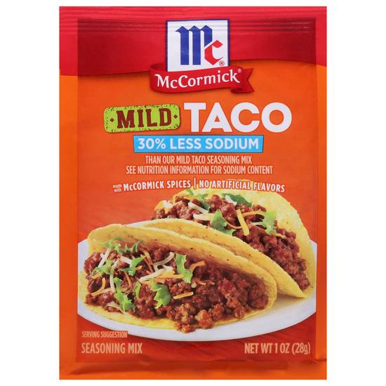 Mccormick Taco Mild 30% Less Sodium Seasoning Mix