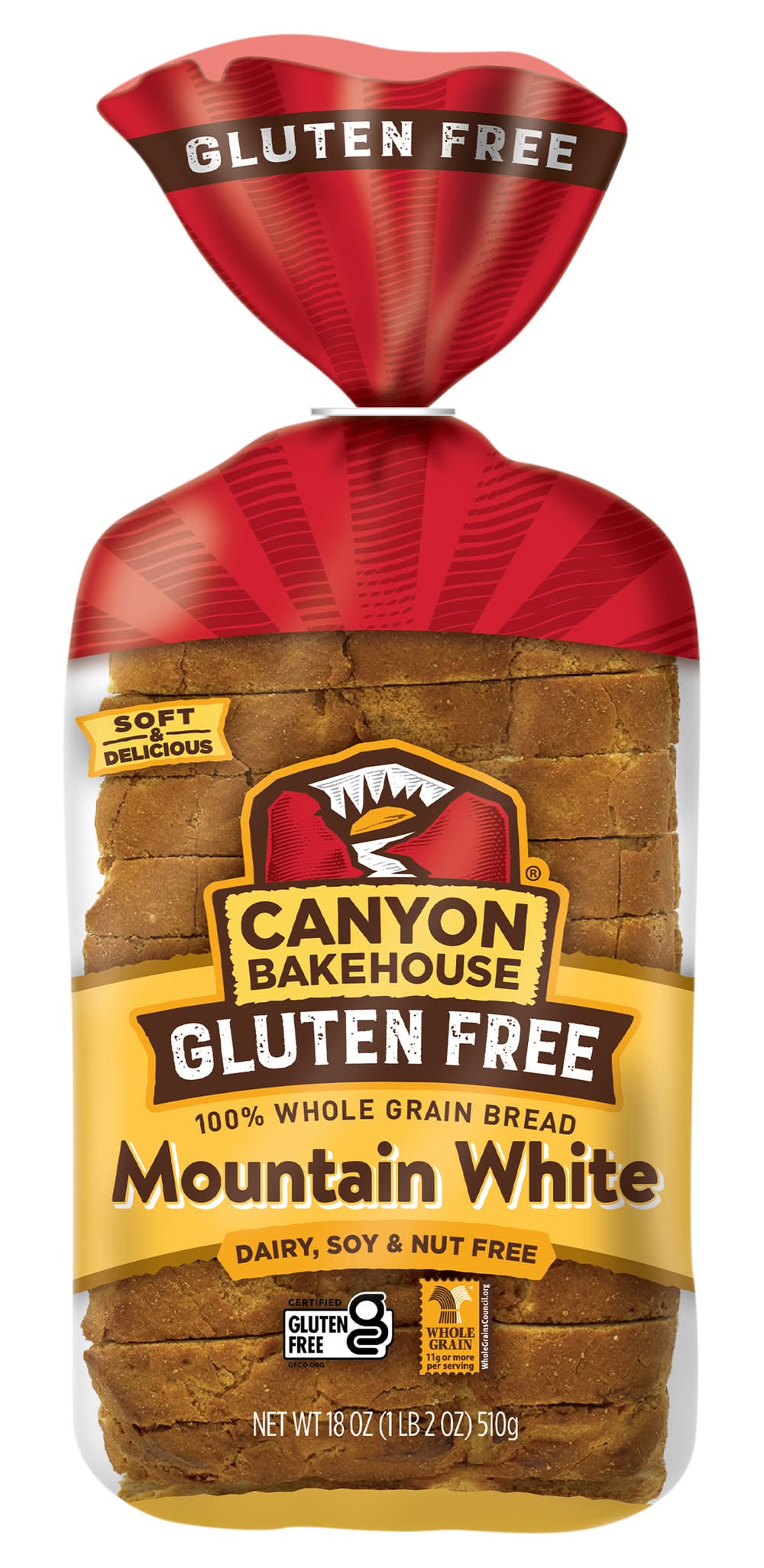 Canyon Bakehouse Gluten Free 100% Whole Grain Mountain White Bread (18 oz)