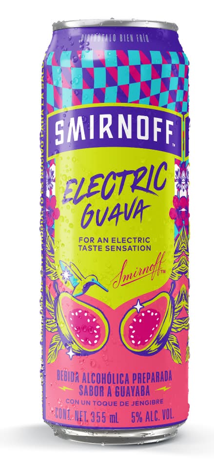 Smirnoff · Bebida alcohólica preparada electric guava con un toque de jengibre, guayaba (355 ml)