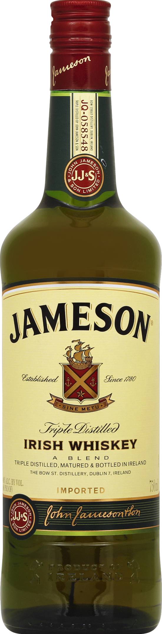 Jameson Triple Distilled Imported Irish Whiskey (750 ml)