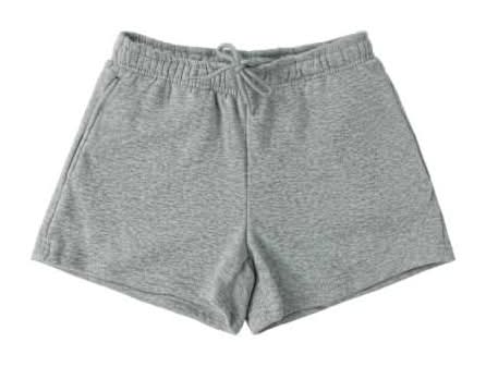 Cozy Fleece Sweat Short Large Medium Gray