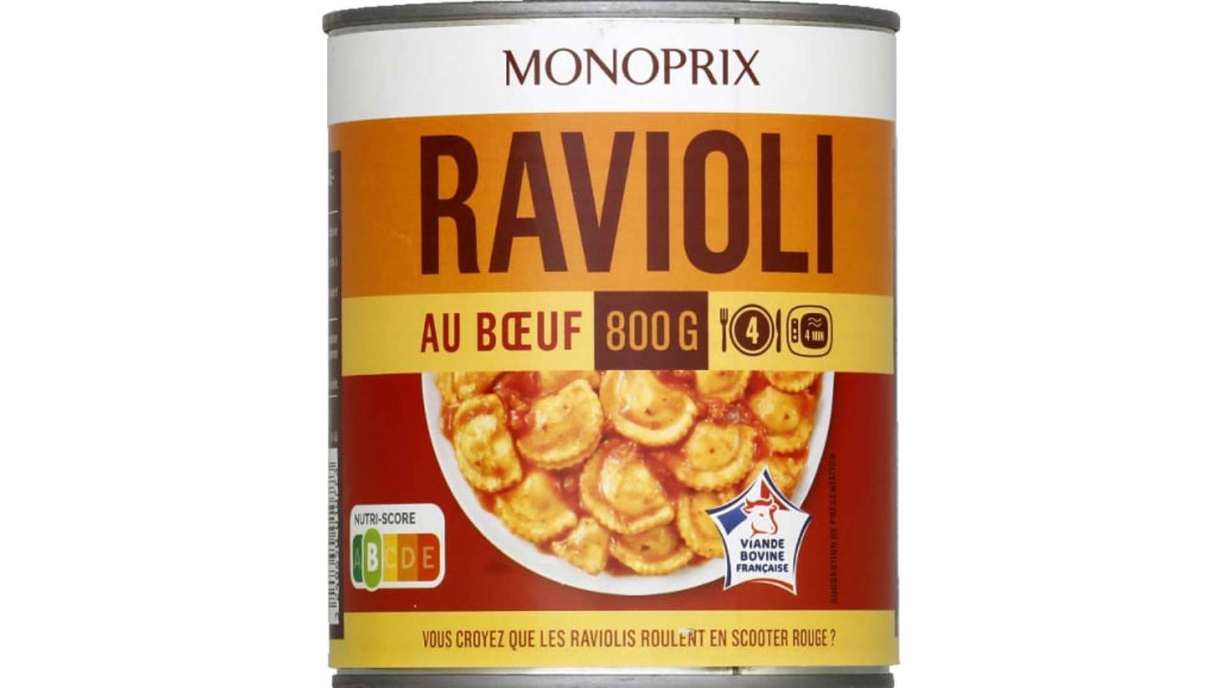 Monoprix - Ravioli pur bœufs à la sauce tomate (800g)
