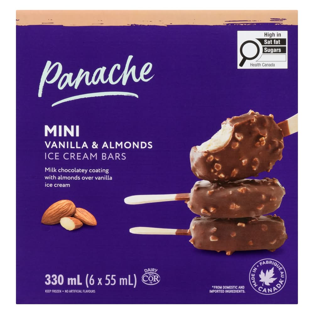 Panache Mini Ice Cream Bar Vanilla & Almonds (6 x 55 ml)