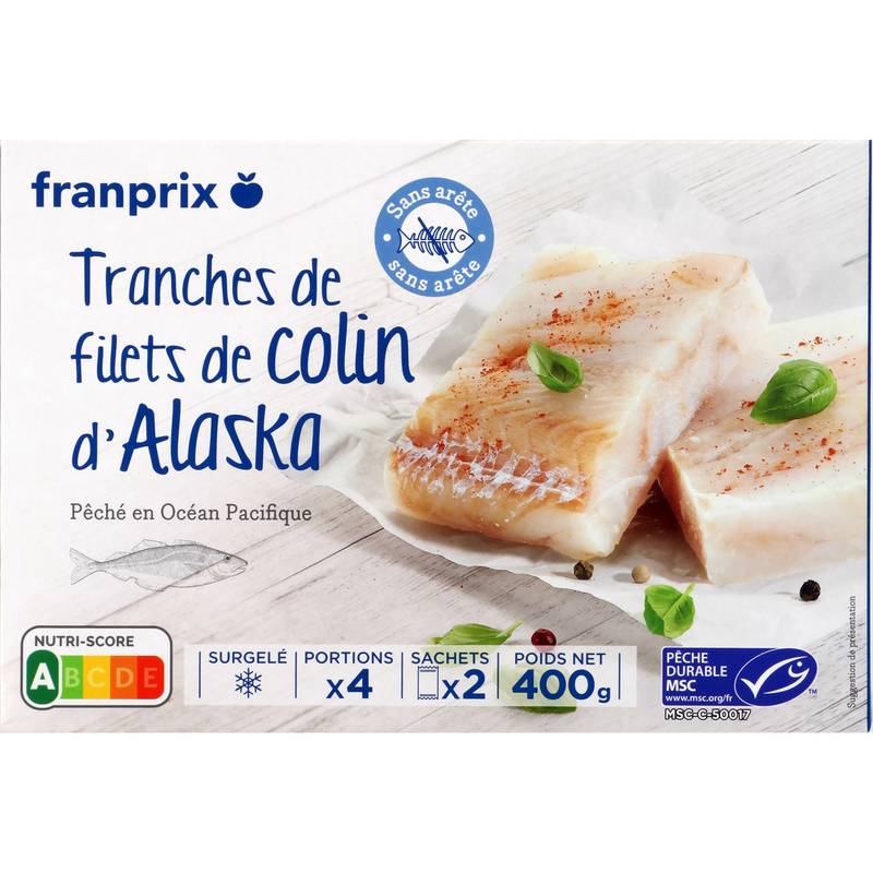 Franprix - Tranches filets de colin d'alaska origine pacifique (4)