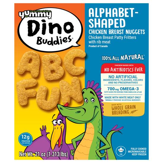 Dino Buddies Alphabet-Shaped Chicken Breast Nuggets (21 oz)