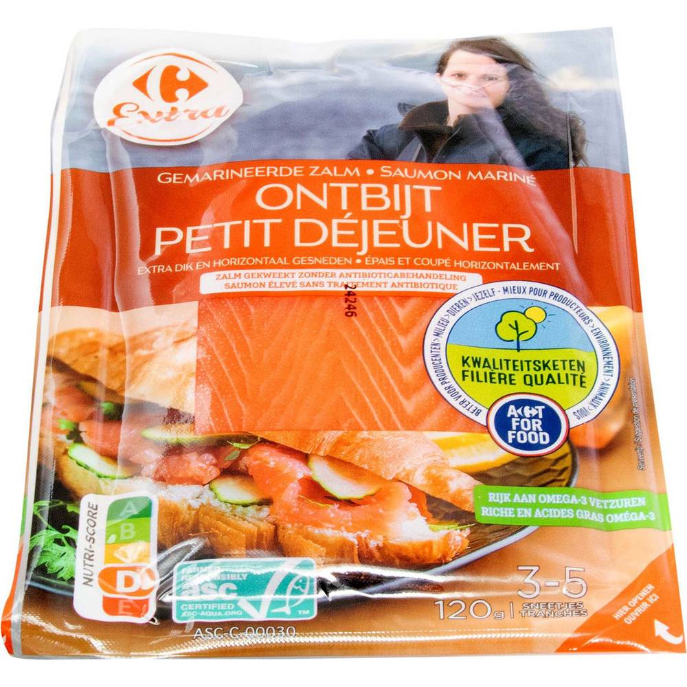 Carrefour Extra Saumon Mariné Petit Déjeuner 120 g