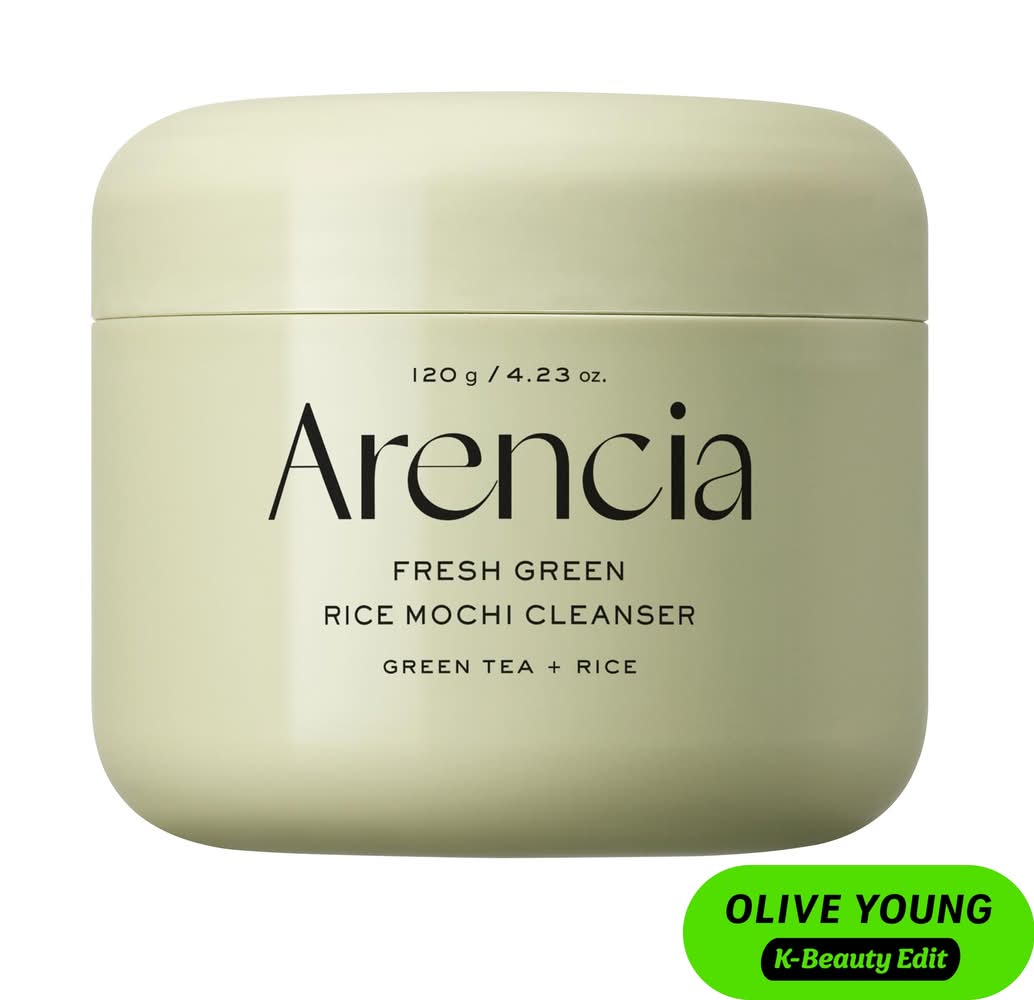 Arencia Fresh Green Rice Mochi Foaming Cleanser with Green Tea and Tea Tree for Acne-Prone Skin 4.23 oz/120 mL