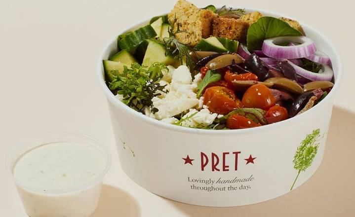 Pret's Greek Side Salad with Herb Yogurt Dressing