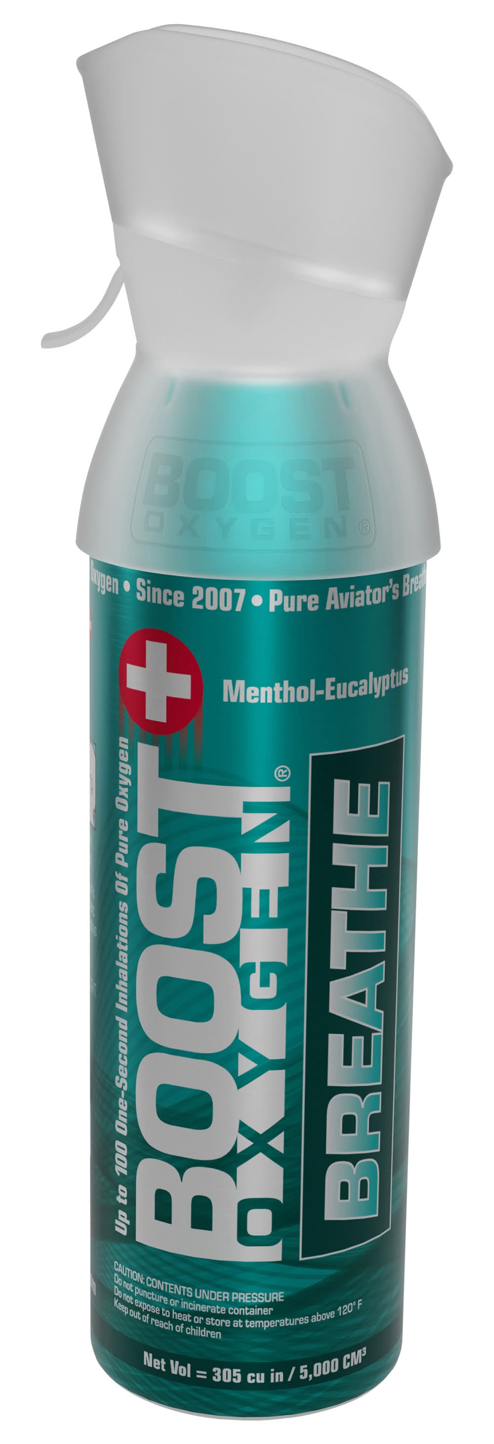 BOOST OXYGEN 95% Pure Aviators Breathing, Menthol-Eucalyptus, M (33.81 fl oz)