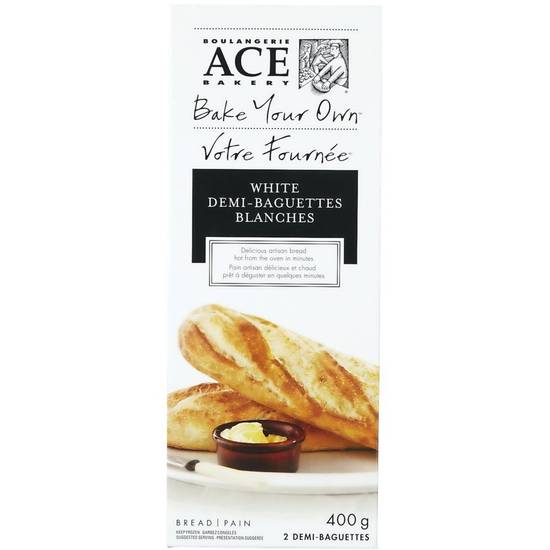Ace Bakery Bake Your Own White Demi-Baguettes (400g)