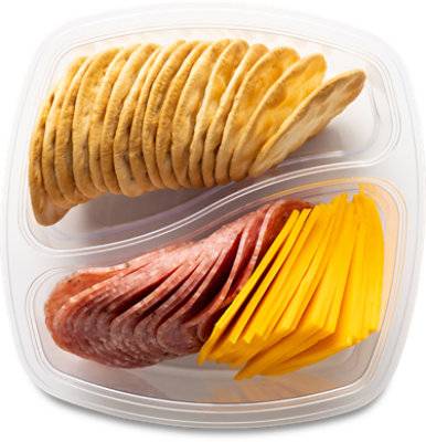 Readymeal Tray Duo Sliced Salami & Cheddar With Crackers - Each