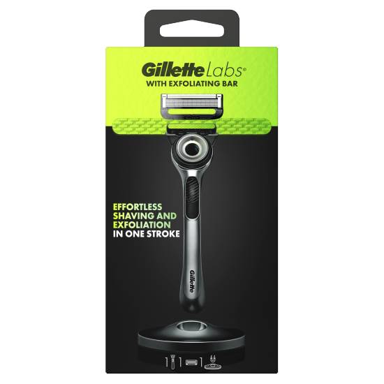 Gillette Abs With Exfoliating Bar Razor, 1 Handle - 1 Blade (290g)