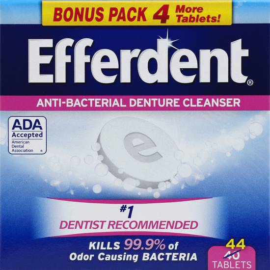 Efferdent Anti-Bacterial Denture Cleanser Tablets (44 ct)