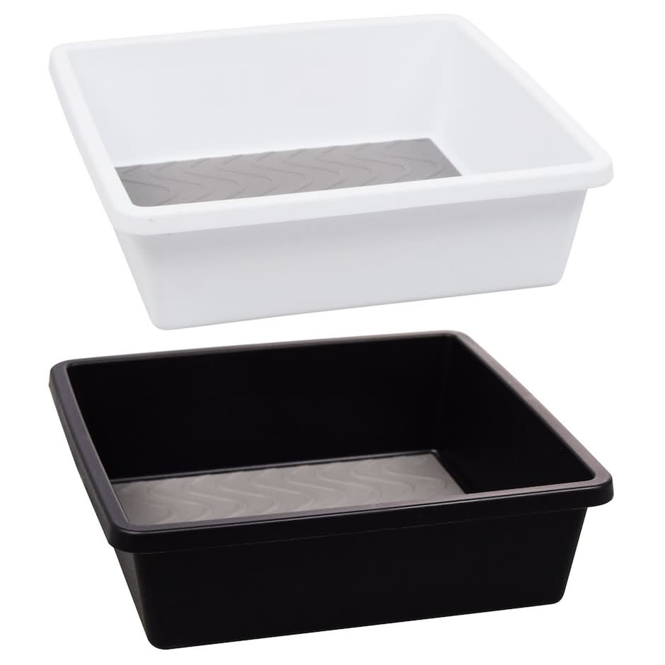 Essentials Plastic Drawer Organizers, 6.75x6.75x2 in.