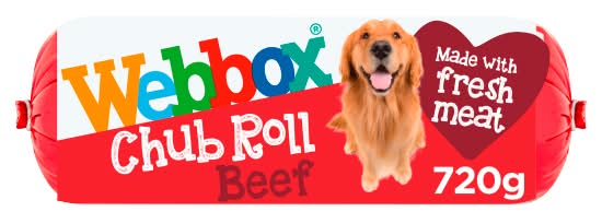 Webbox Beef, Chub Roll Complementary Pet Food For Adult Dogs (720g)