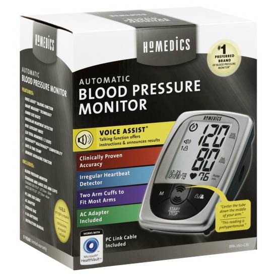 Automatic Arm Blood Pressure Monitor with Smart Measure Technology -  Homedics