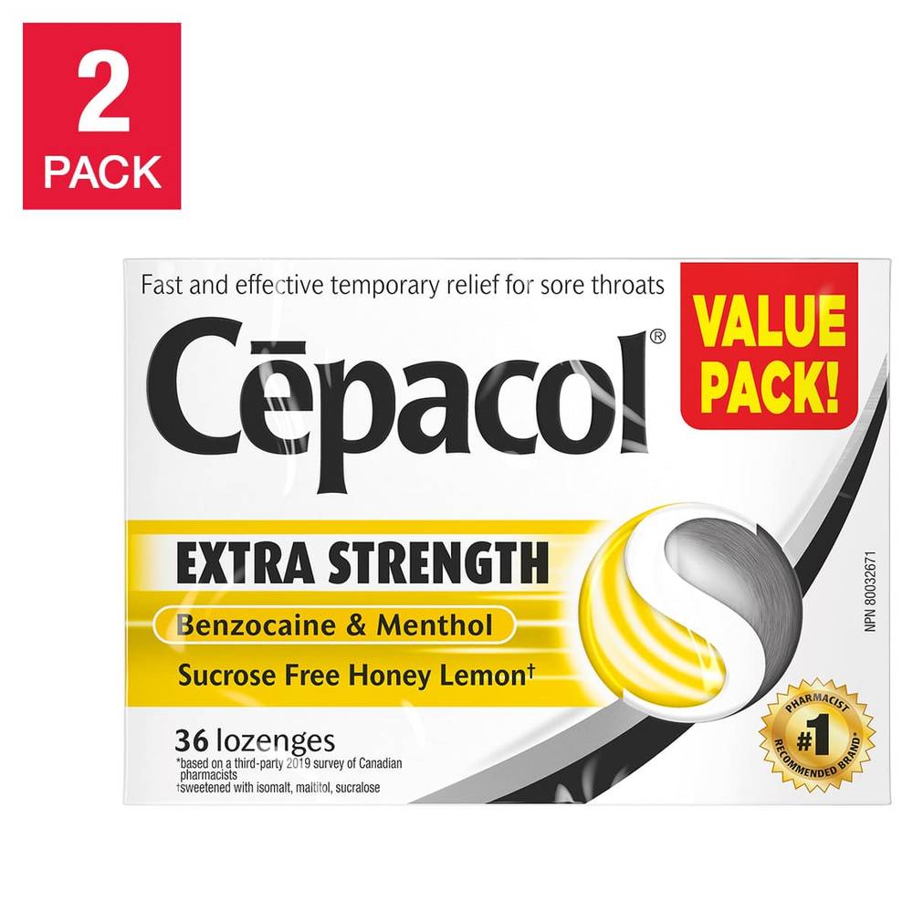 Cepacol Sensations Lozenges: Honey Lemon - 2 X 36